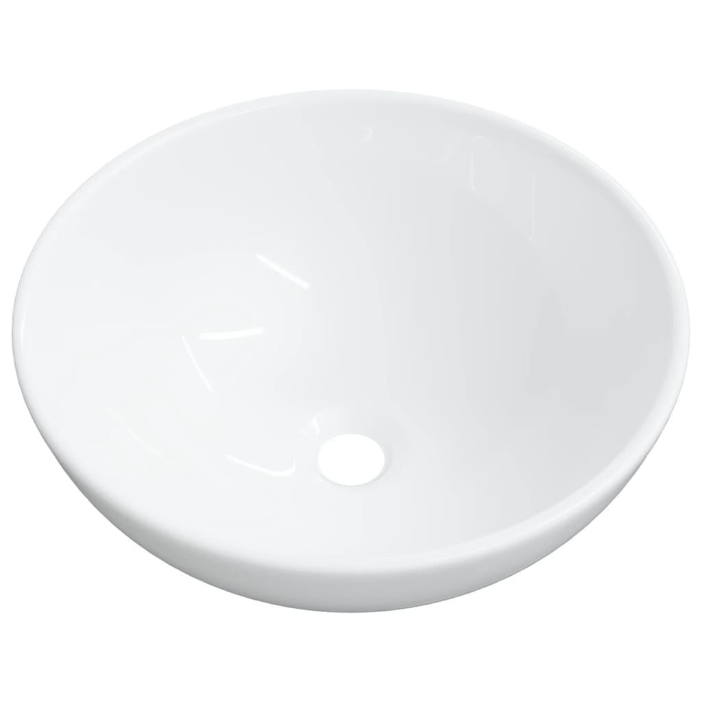 vidaXL Νιπτήρας Λευκός 28 x 28 x 10 εκ. Κεραμικός