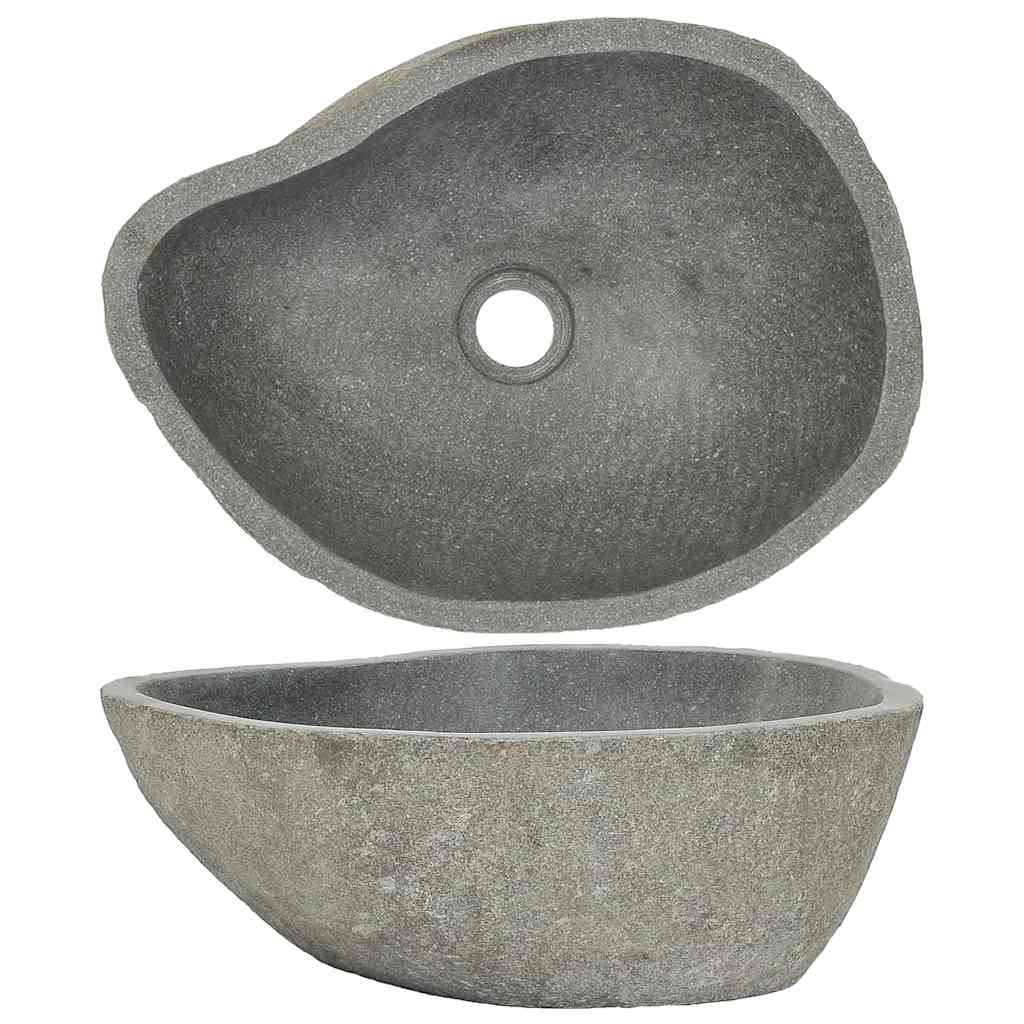 vidaXL Νιπτήρας River Stone Οβάλ (37-46)x(29-36) εκ.