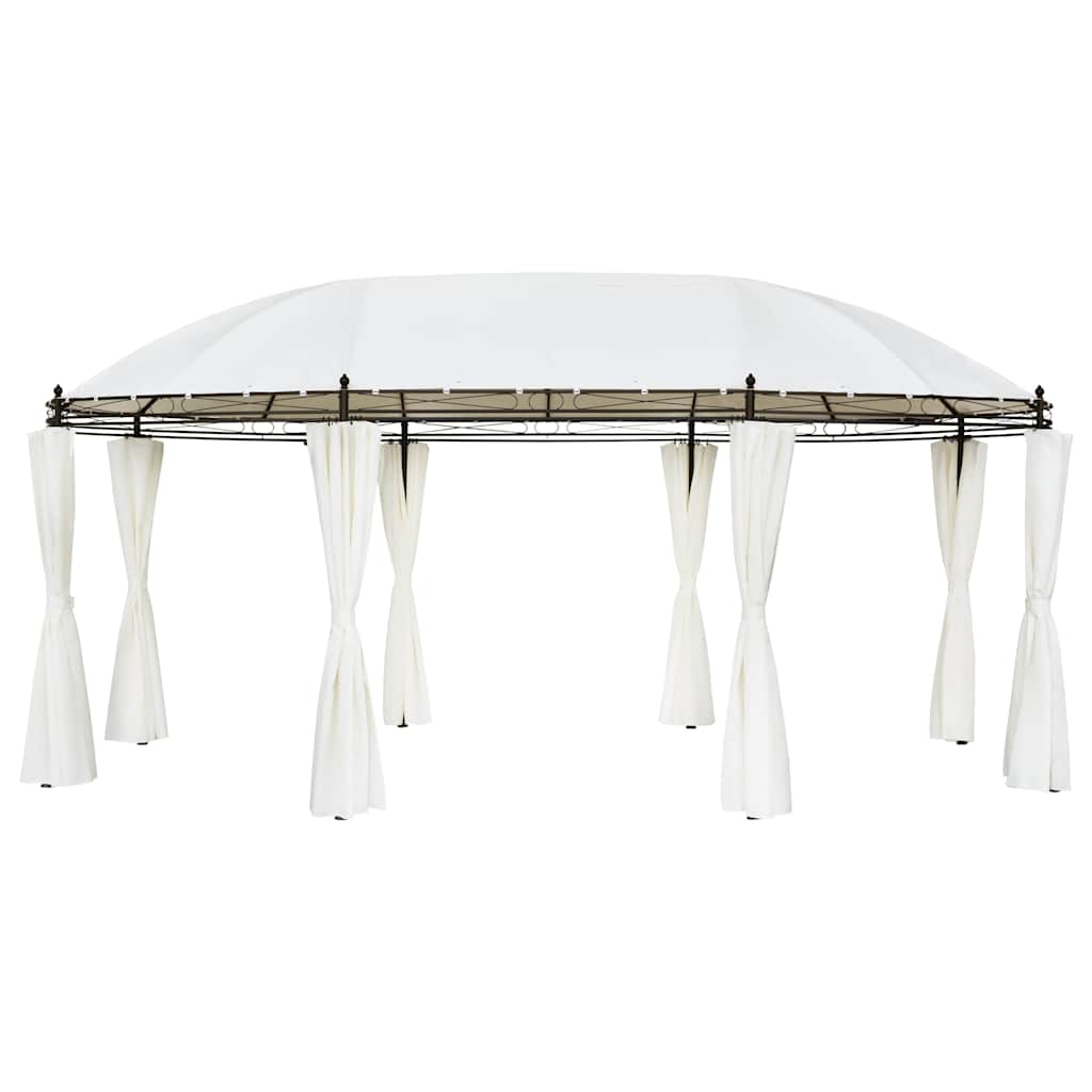vidaXL Κιόσκι Λευκό Κρεμ 530 x 350 x 265 εκ.