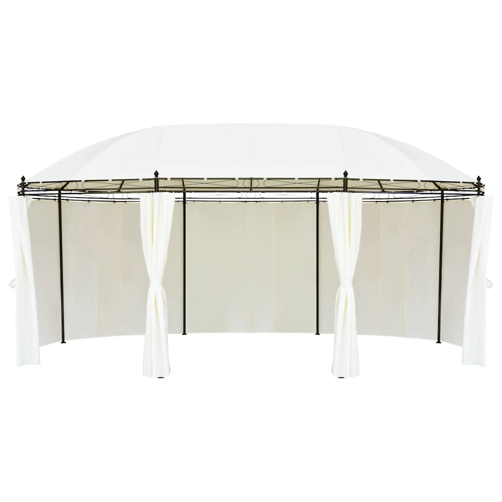 vidaXL Κιόσκι Λευκό Κρεμ 530 x 350 x 265 εκ.