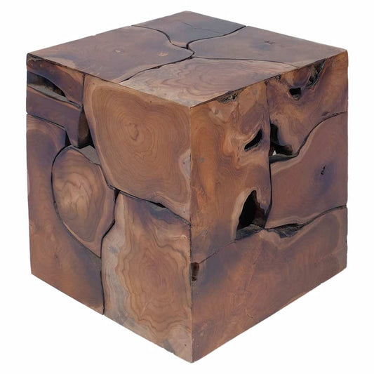 vidaXL Σκαμπό Καφέ 40x40x45 εκ. από Μασίφ Ξύλο Teak