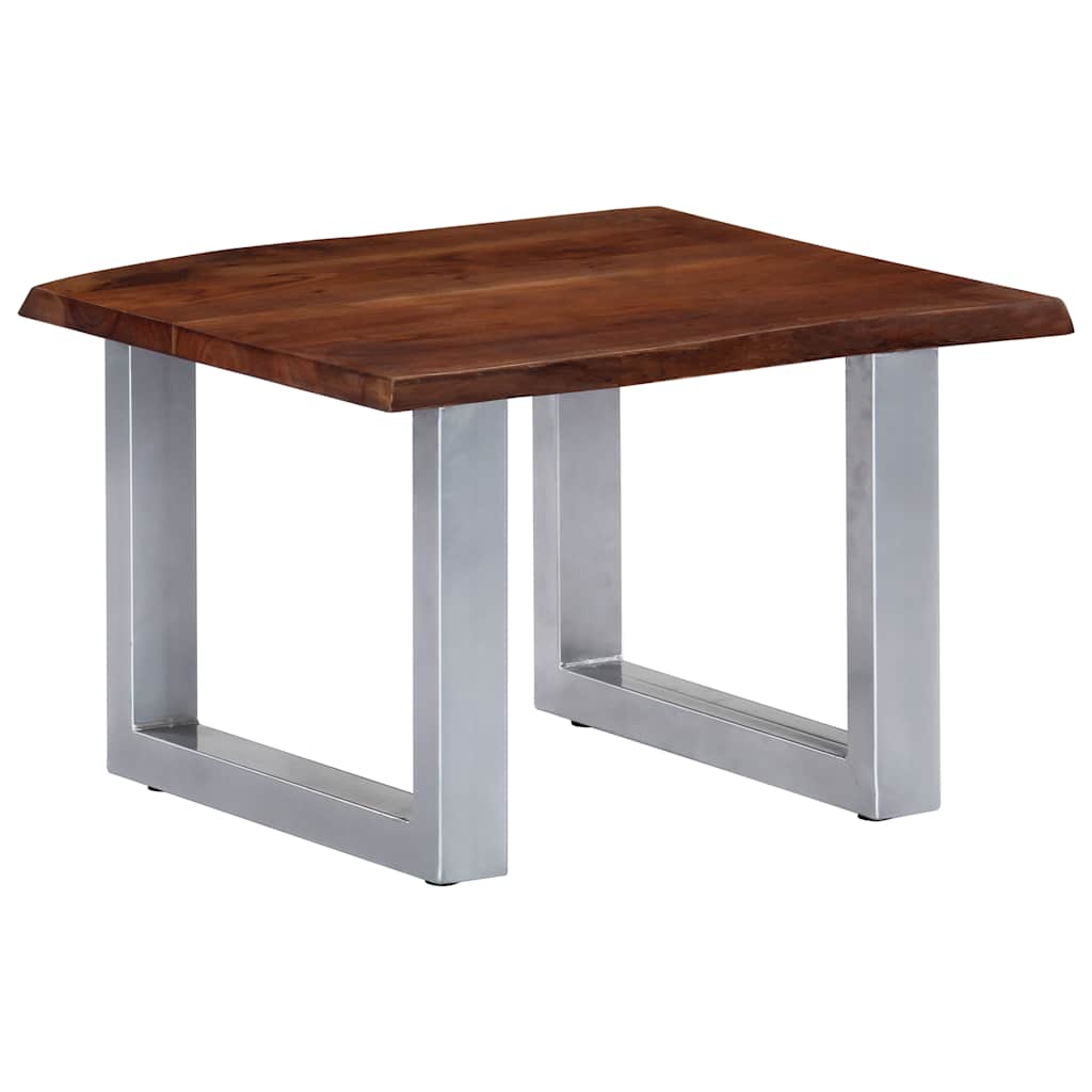vidaXL Τραπεζάκι Σαλονιού Live Edge 60x60x40 εκ. Μασίφ Ξύλο Ακακίας