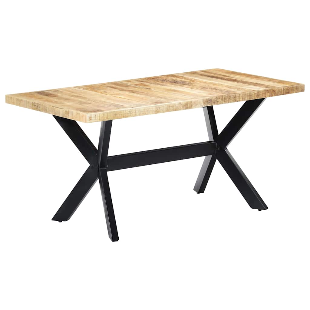 vidaXL Τραπεζαρία 160 x 80 x 75 εκ. από Μασίφ Ακατέργαστο Ξύλο Μάνγκο