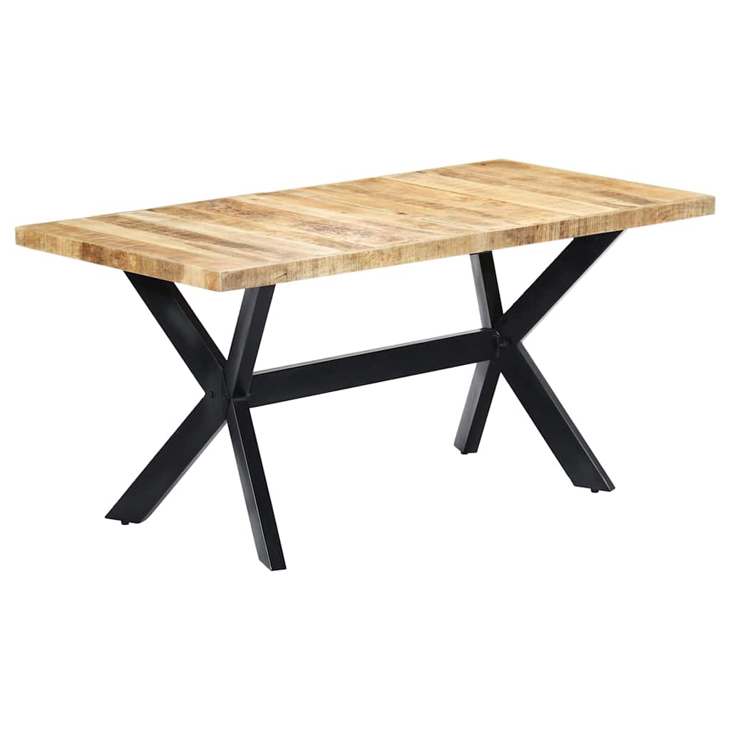 vidaXL Τραπεζαρία 160 x 80 x 75 εκ. από Μασίφ Ακατέργαστο Ξύλο Μάνγκο
