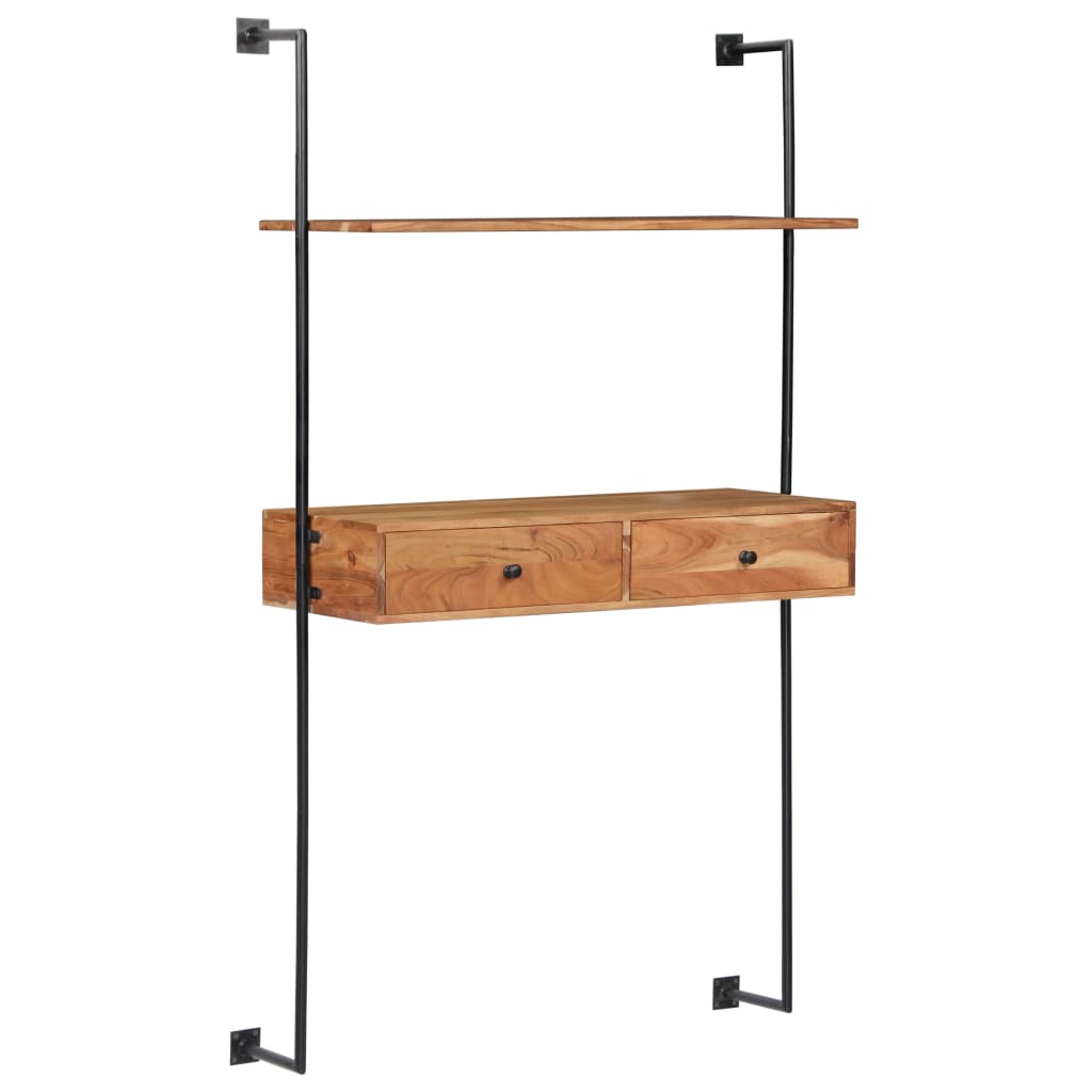 vidaXL Γραφείο Τοίχου 90 x 40 x 170 εκ. από Μασίφ Ξύλο Ακακίας