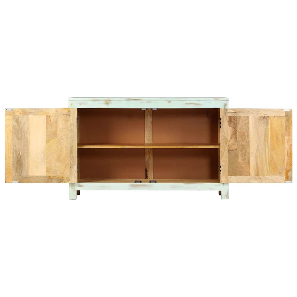 vidaXL Ντουλάπι Γαλάζιο 110 x 35 x 70 εκ. από Μασίφ Ξύλο Μάνγκο
