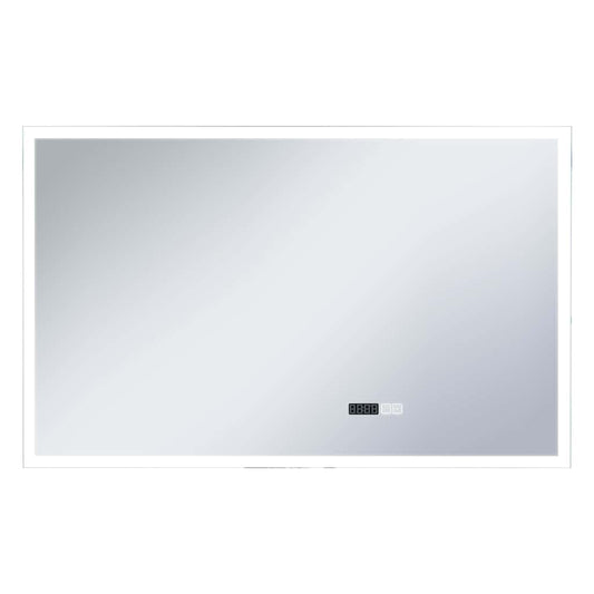 vidaXL Καθρέφτης Μπάνιου με LED/Αισθητήρα Αφής και Οθόνη Ώρας 100x60εκ