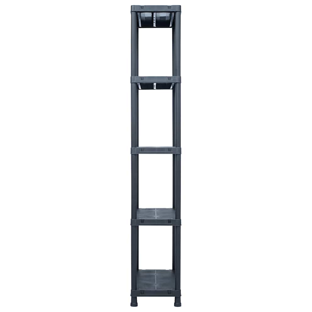vidaXL Ραφιέρα Μαύρη 125 κ. 60 x 30 x 180 εκ. Πλαστική