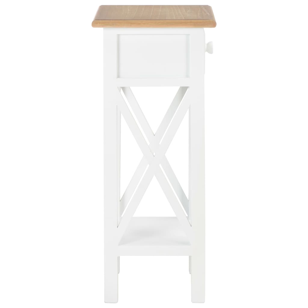 vidaXL Τραπεζάκι Βοηθητικό Λευκό 27 x 27 x 65,5 εκ. Ξύλινο