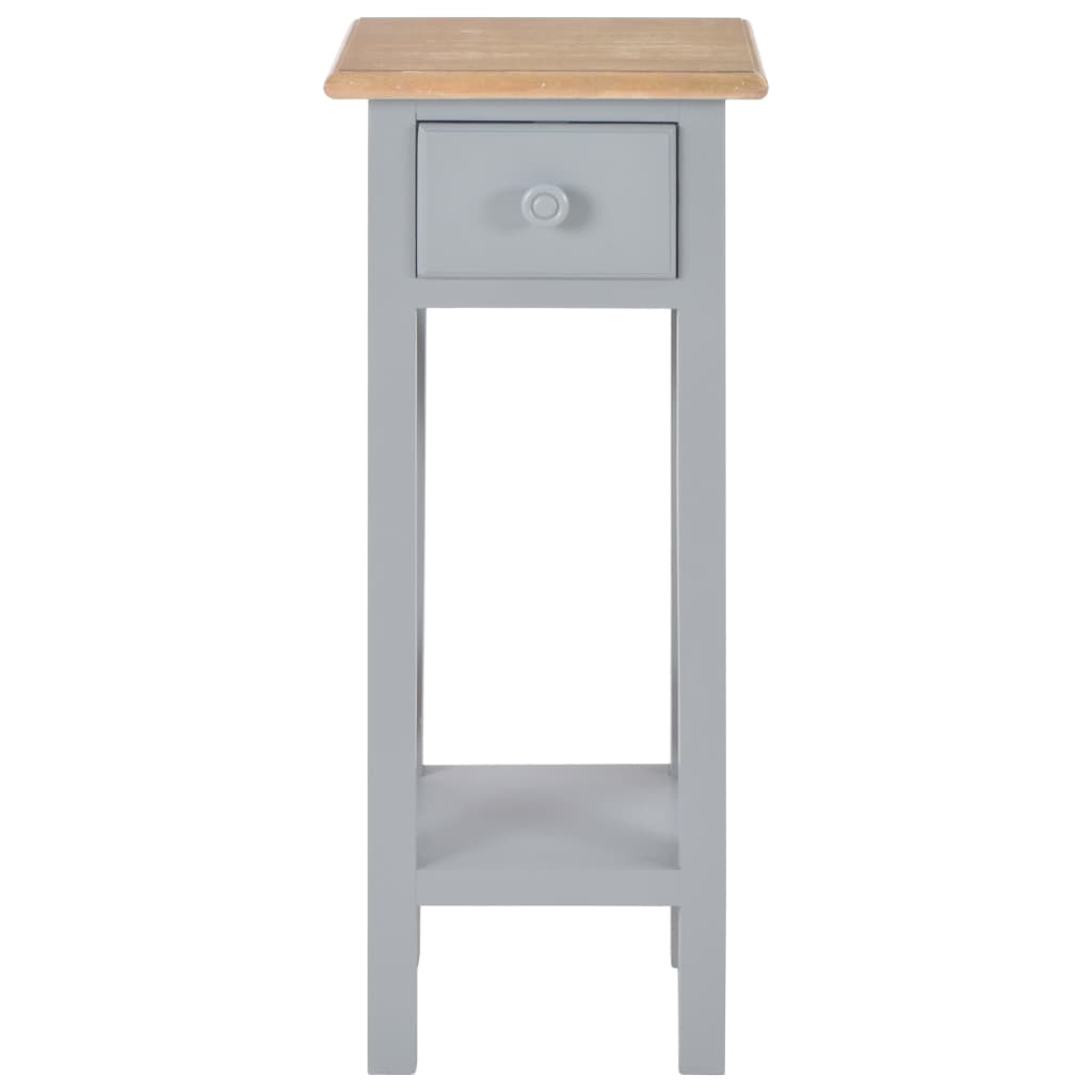 vidaXL Τραπεζάκι Βοηθητικό Γκρι 27 x 27 x 65,5 εκ. Ξύλινο