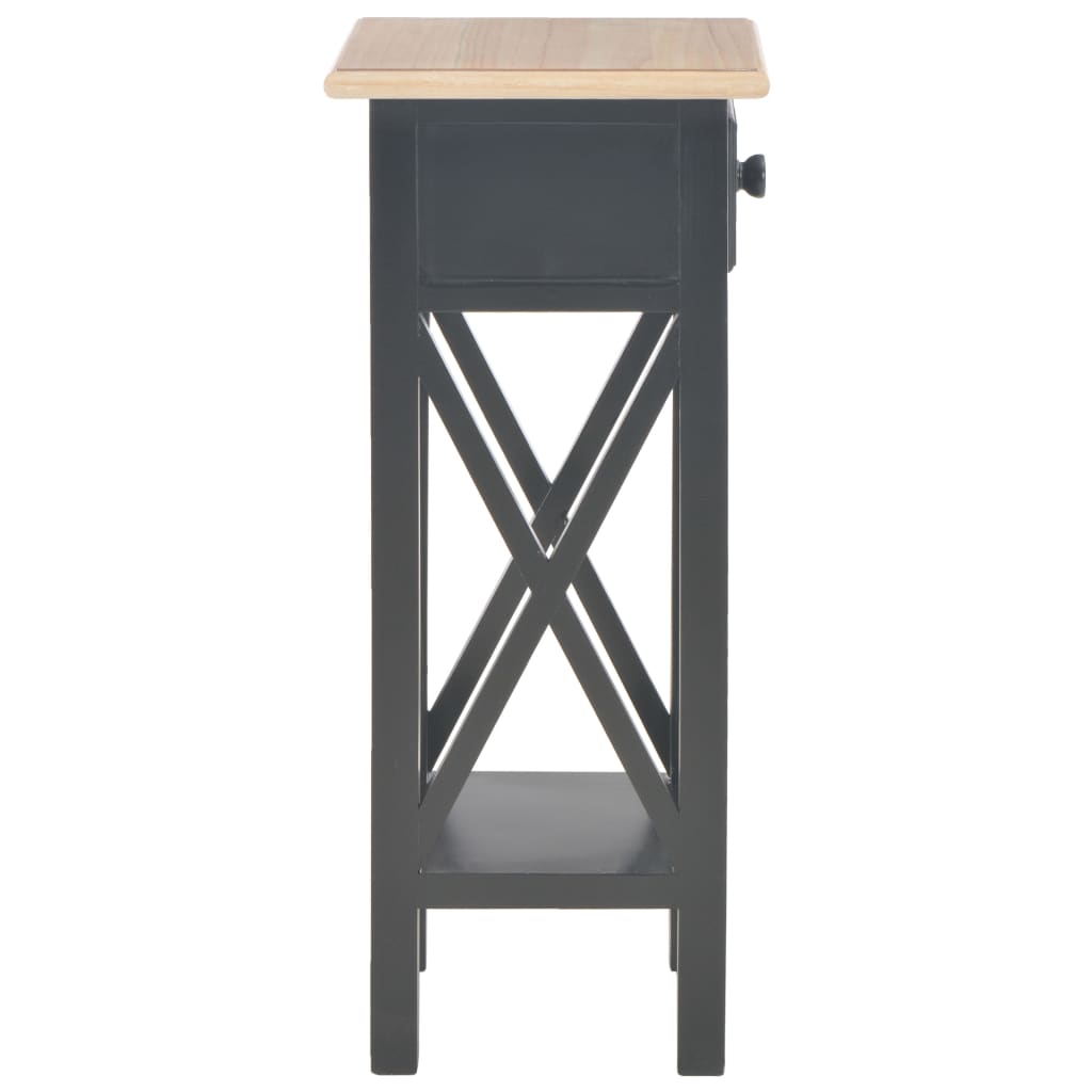 vidaXL Τραπεζάκι Βοηθητικό Μαύρο 27 x 27 x 65,5 εκ. Ξύλινο