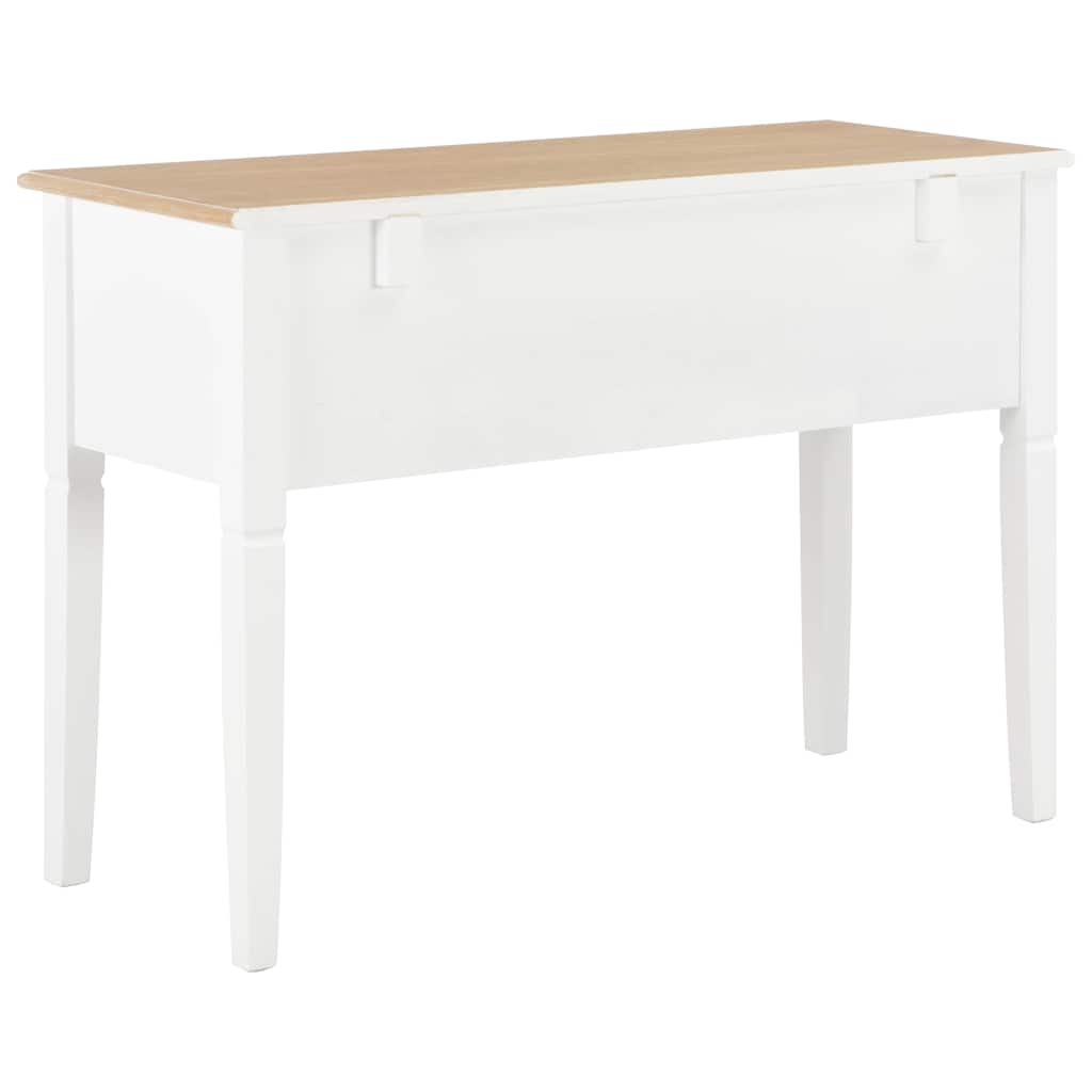 vidaXL Γραφείο Λευκό 109,5 x 45 x 77,5 εκ. Ξύλινο