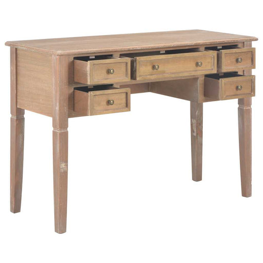 280072 vidaXL Writing Desk Brown 109,5x45x77,5 cm Wood