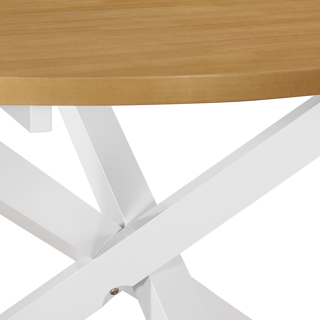 vidaXL Τραπεζαρία Λευκή 120 x 75 εκ. από MDF