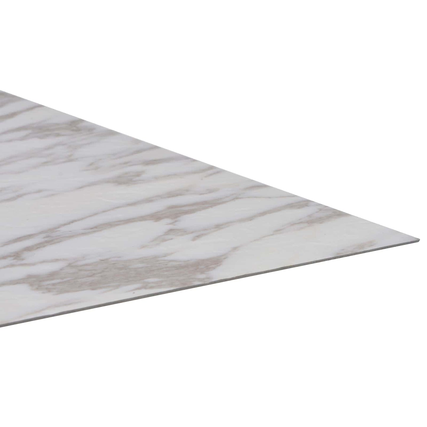 vidaXL Πλάκες Δαπέδου Λευκό Μάρμαρο 5,11 τ.μ. 55 τεμ. PVC