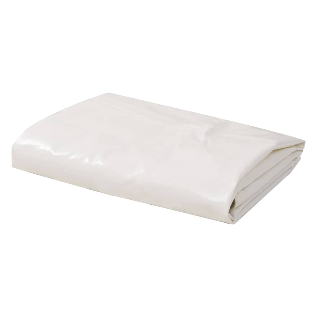 vidaXL Μουσαμάς Λευκός 1,5 x 6 μ. 650 γρ./μ.²