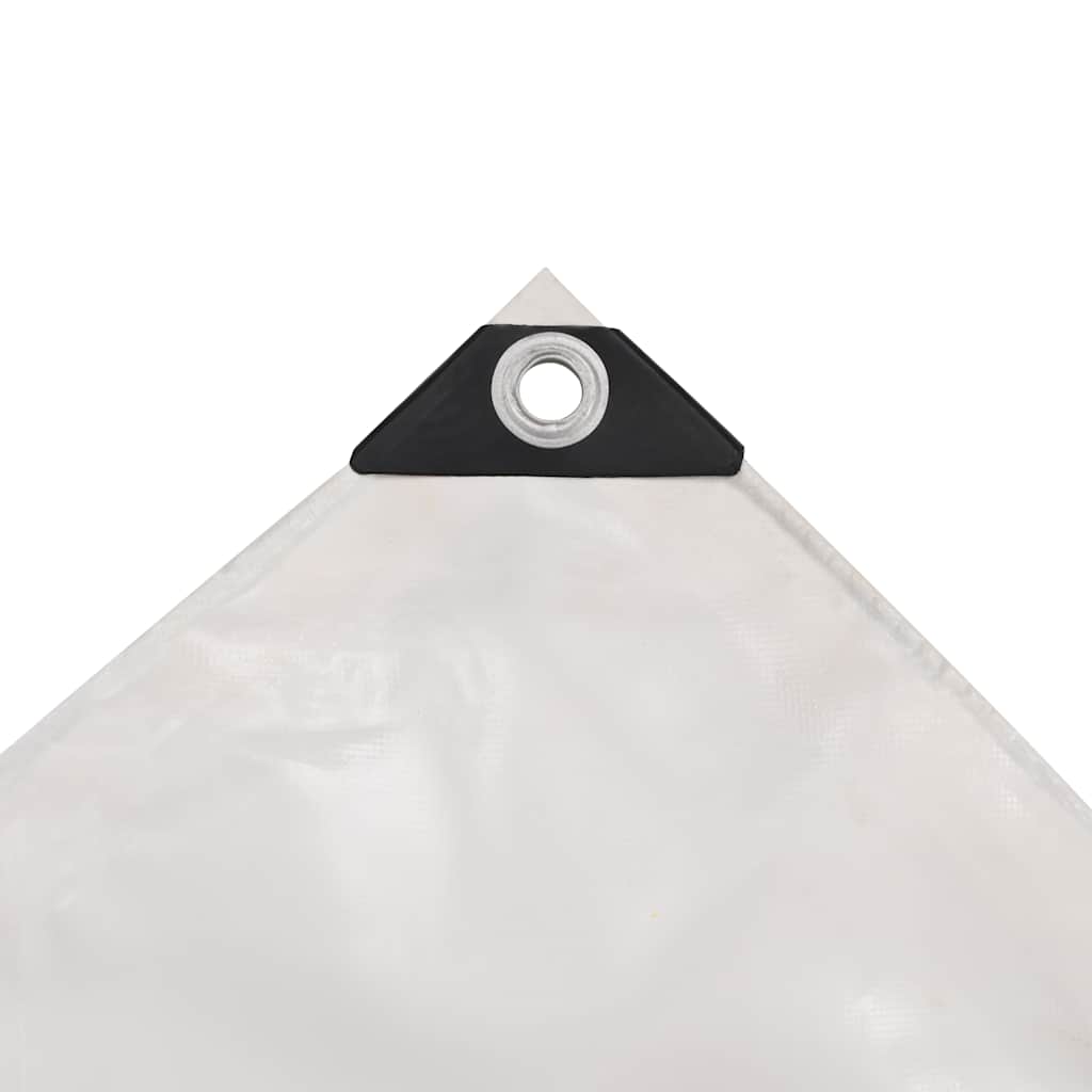 vidaXL Μουσαμάς Λευκός 5 x 6 μ. 650 γρ./μ.²