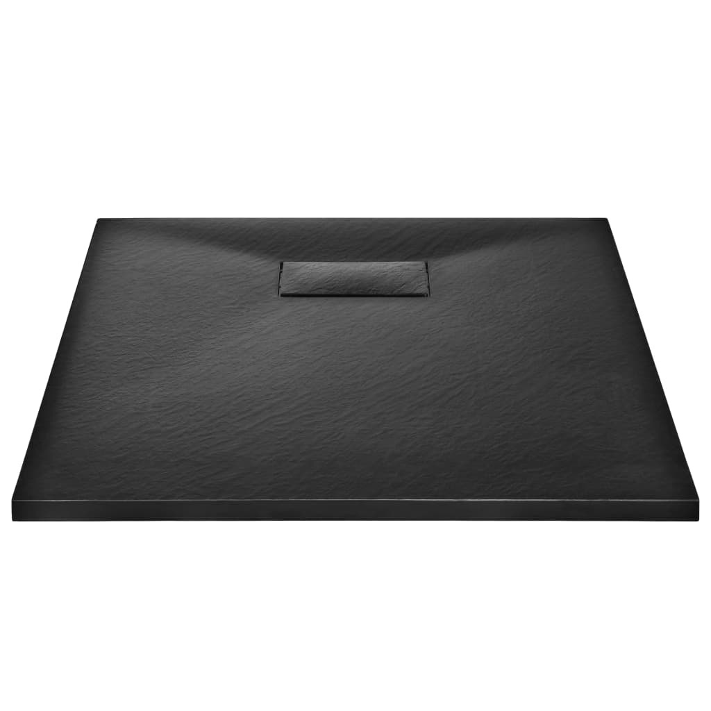 vidaXL Βάση Ντουζιέρας Μαύρη 90 x 70 εκ. από SMC