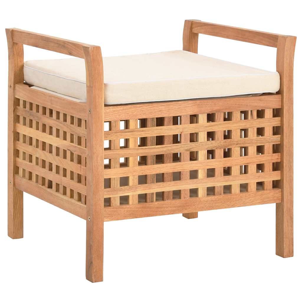 vidaXL Πάγκος με Αποθηκευτικό Χώρο 49 x 48 x 49 εκ Μασίφ Ξύλο Καρυδιάς