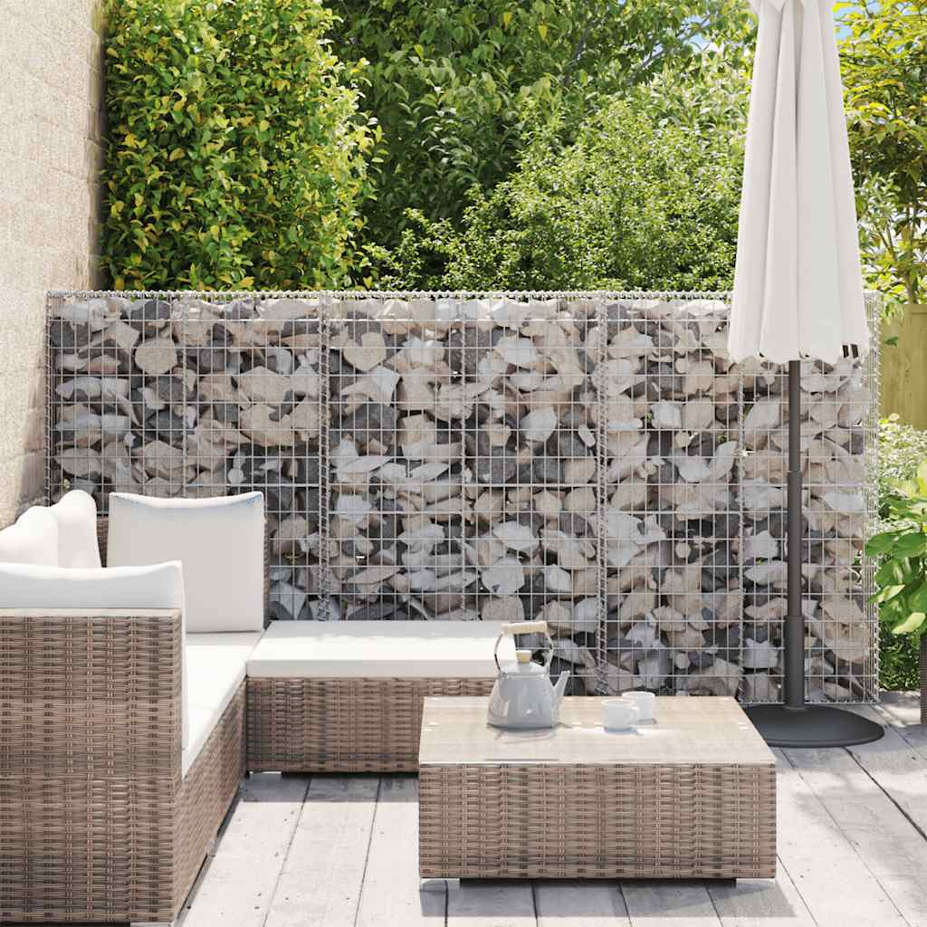 vidaXL Συρματοκιβώτιο Τοίχος 300x50x150 εκ. Γαλβαν.Χάλυβας + Καλύμματα