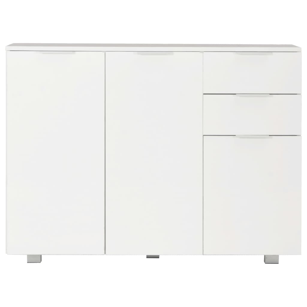 vidaXL Μπουφές Γυαλιστερός Λευκός 107x35x80,5 εκ.
