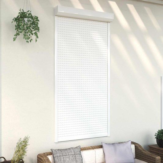 vidaXL Ρολό εισόδου Λευκός 110 x 220 cm Αλουμίνιο και Πολυουρεθάνη