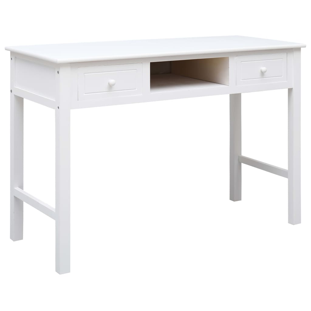 vidaXL Γραφείο Λευκό 110 x 45 x 76 εκ. Ξύλινο