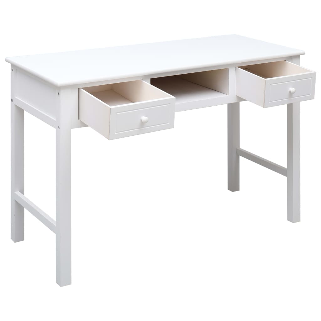 vidaXL Γραφείο Λευκό 110 x 45 x 76 εκ. Ξύλινο