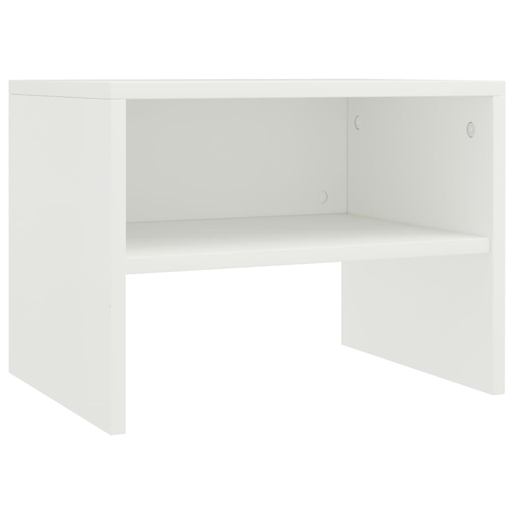 vidaXL Κομοδίνο Λευκό 40 x 30 x 30 εκ. από Επεξ. Ξύλο