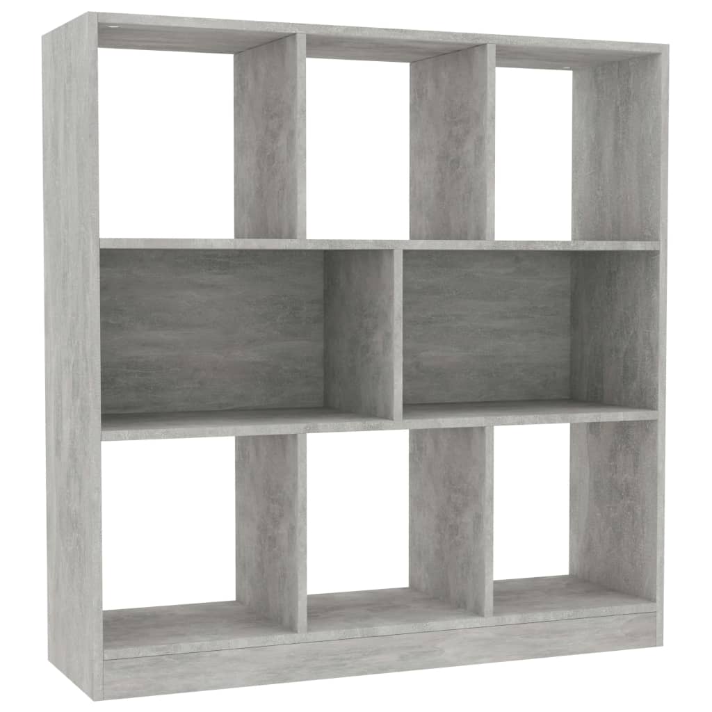 vidaXL Βιβλιοθήκη Γκρι Σκυροδέματος 97,5 x 29,5 x 100 εκ. Επεξ. Ξύλο