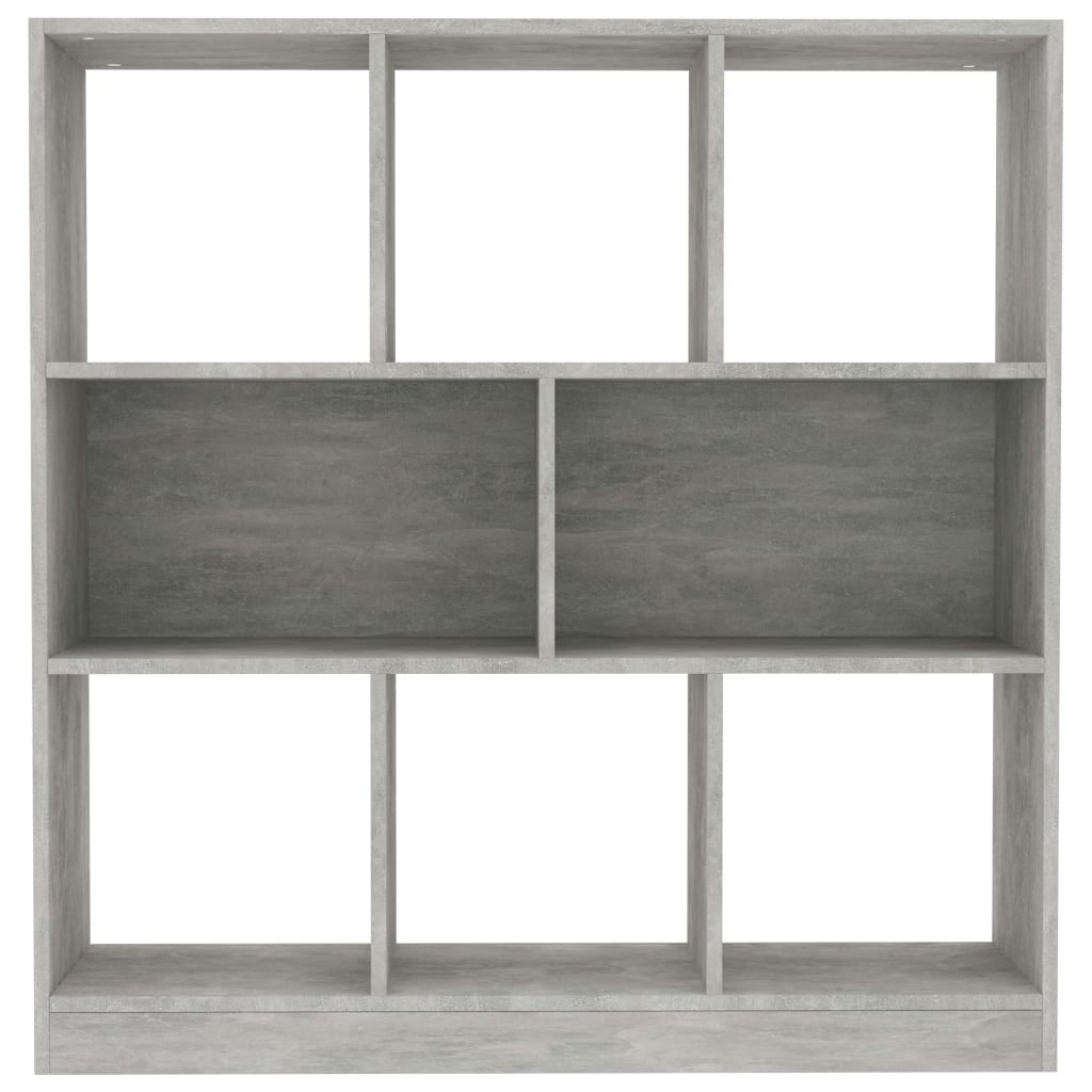 vidaXL Βιβλιοθήκη Γκρι Σκυροδέματος 97,5 x 29,5 x 100 εκ. Επεξ. Ξύλο