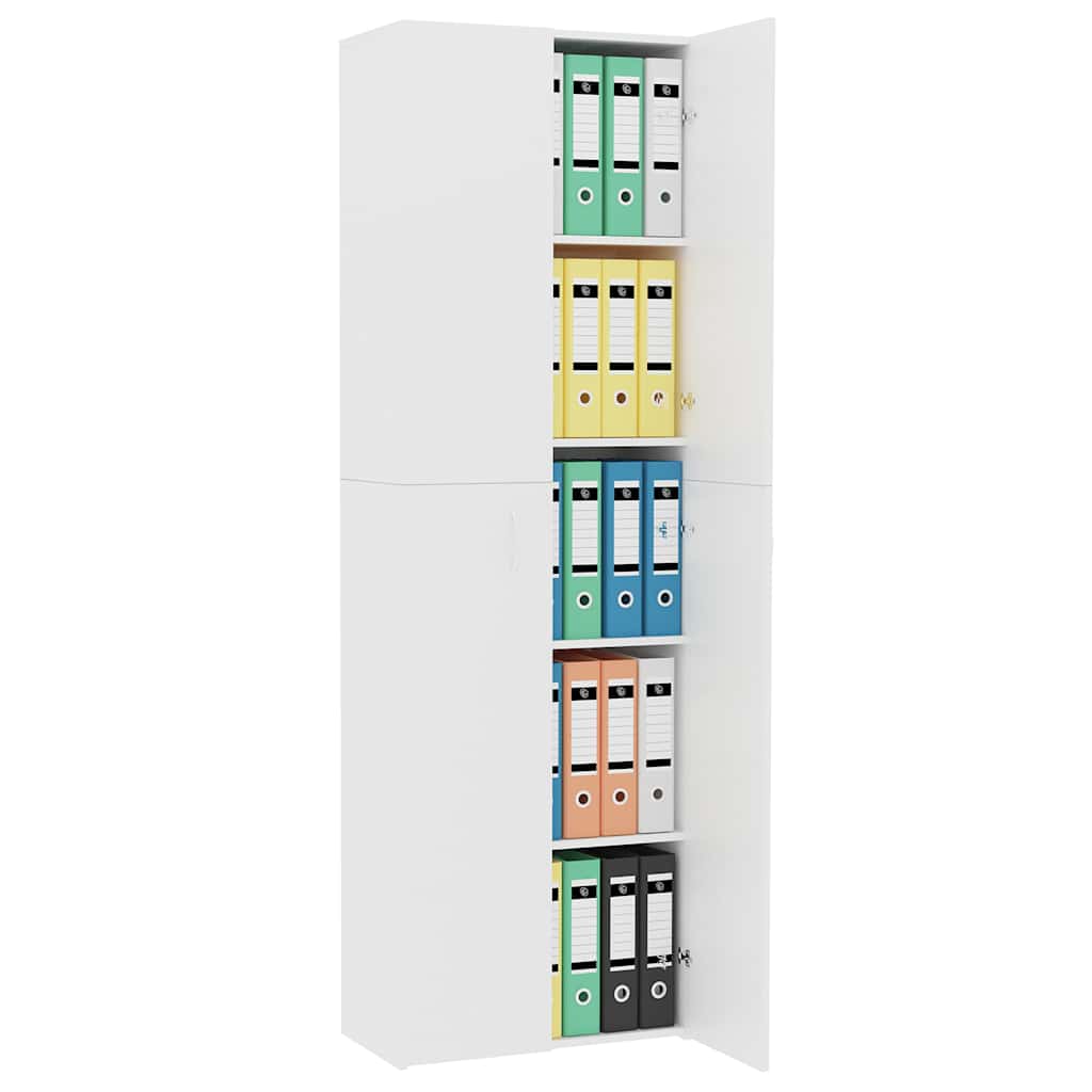 vidaXL Ντουλάπα Γραφείου Λευκή 60 x 32 x 190 εκ. από Επεξ. Ξύλο