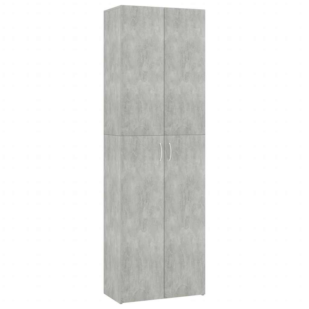vidaXL Ντουλάπα Γραφείου Γκρι Σκυροδέματος 60x32x190 εκ. Επεξ. Ξύλο