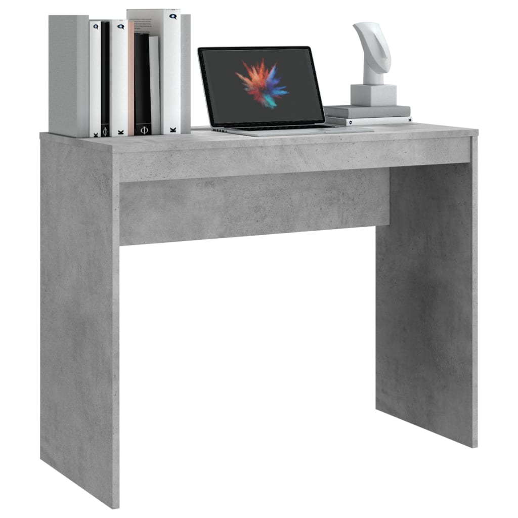 vidaXL Γραφείο Γκρι Σκυροδέματος 90x40x72 εκ. Επεξεργασμένο Ξύλο