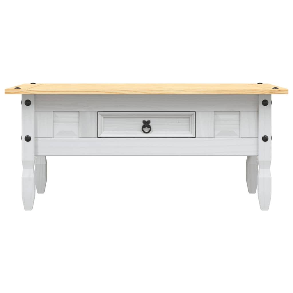 vidaXL Τραπέζι Σαλονιού Μεξικ. Στιλ Corona Λευκό 100x55x44 εκ. Πεύκο