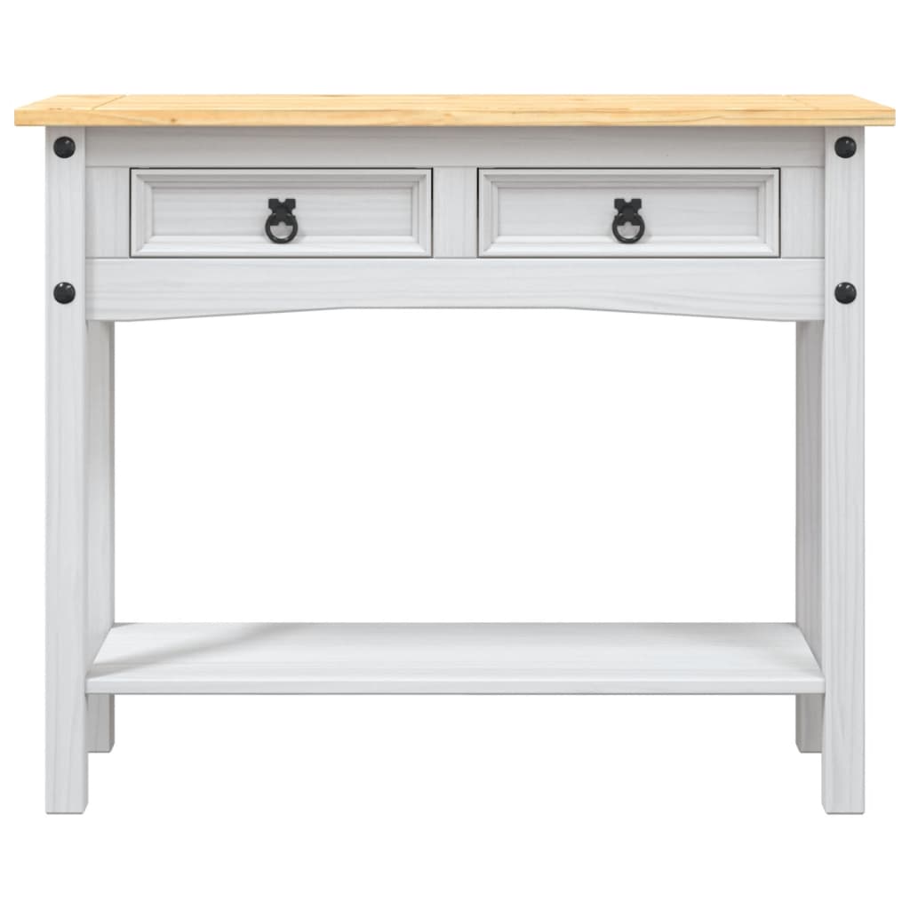 vidaXL Τραπέζι Κονσόλα Μεξικ. Corona Λευκό 90x34,5x73 εκ. Ξύλο Πεύκου