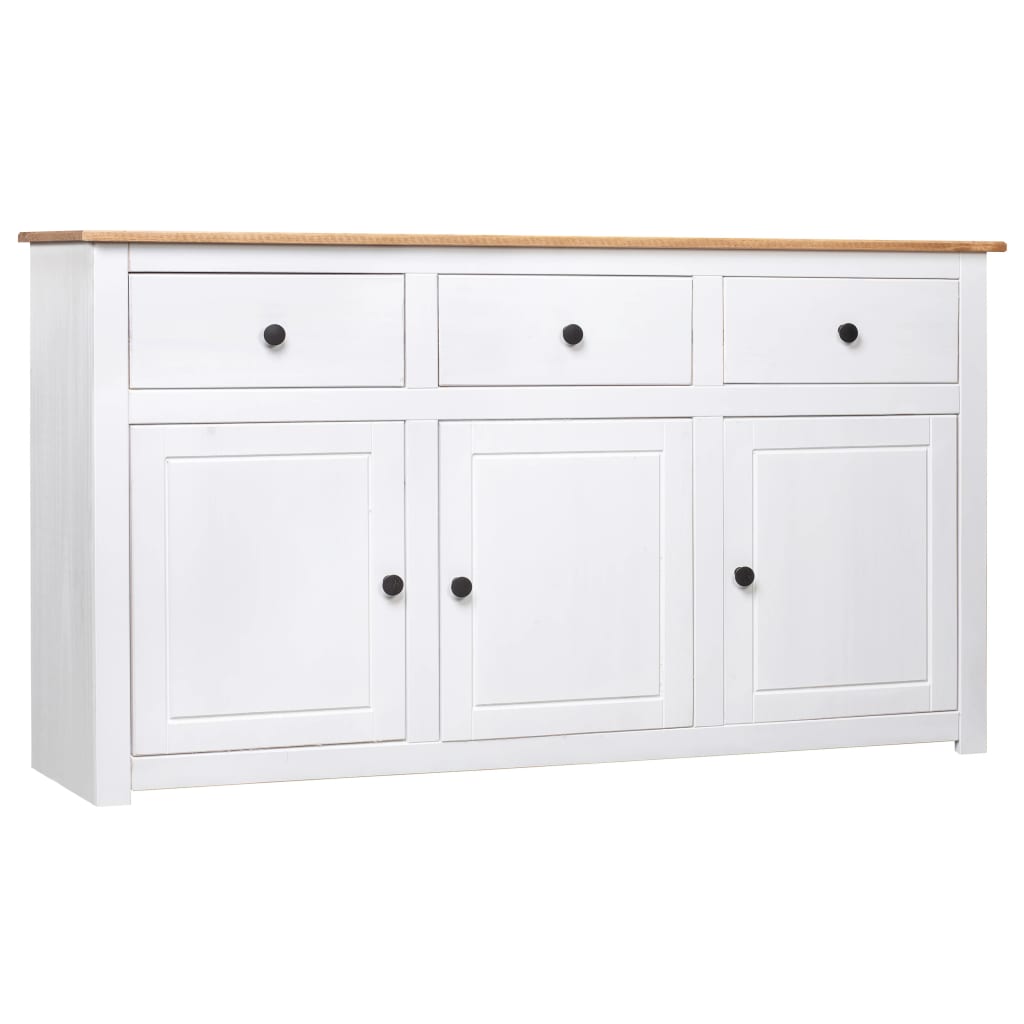vidaXL Μπουφές Λευκός 135 x 40 x 80 εκ. από Ξύλο Πεύκου Σειρά Panama