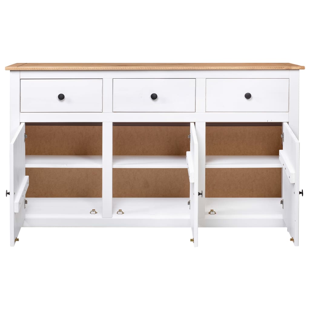 vidaXL Μπουφές Λευκός 135 x 40 x 80 εκ. από Ξύλο Πεύκου Σειρά Panama