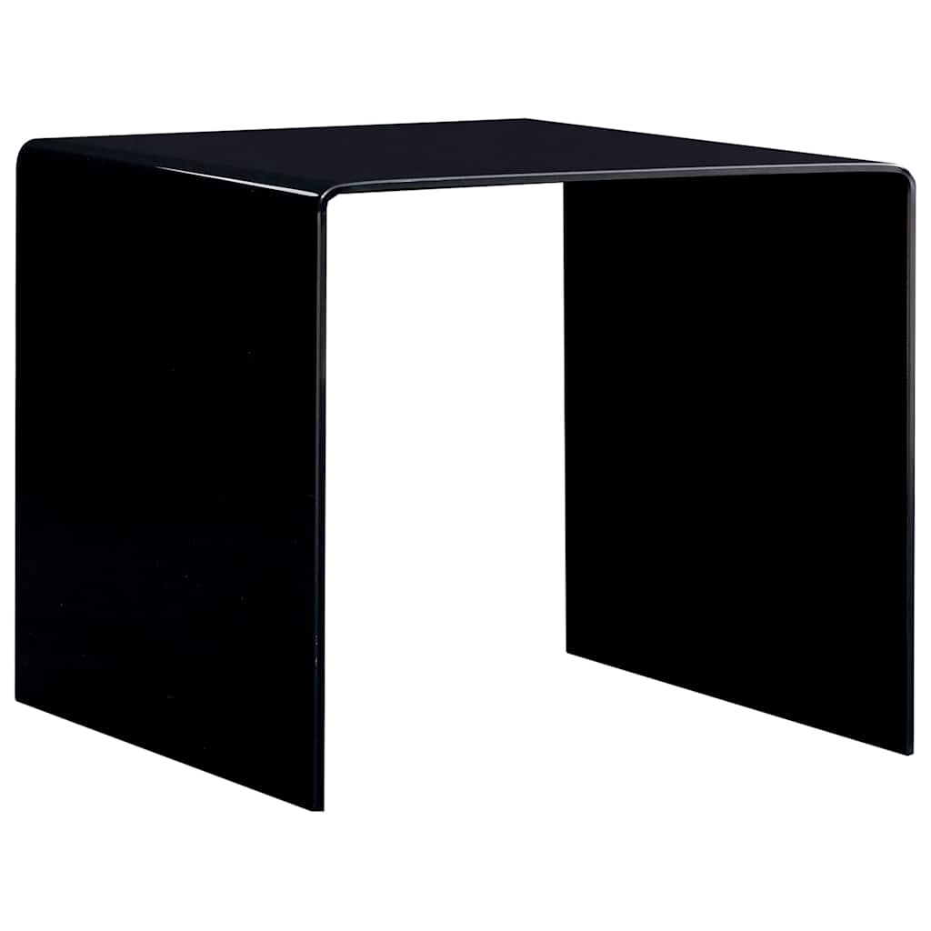 vidaXL Τραπεζάκι Σαλονιού Μαύρο 50 x 50 x 45 εκ. από Ψημένο Γυαλί