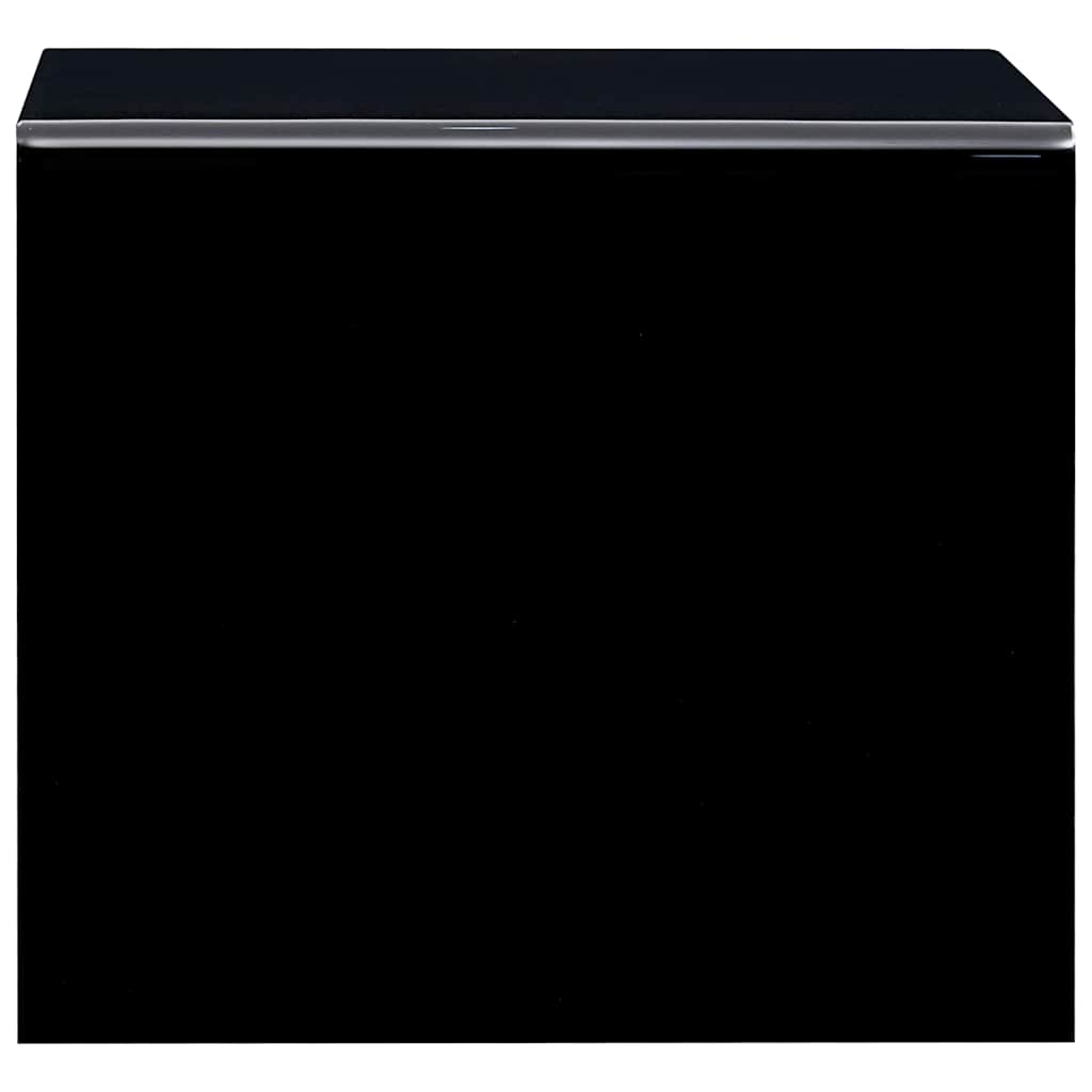 vidaXL Τραπεζάκι Σαλονιού Μαύρο 50 x 50 x 45 εκ. από Ψημένο Γυαλί
