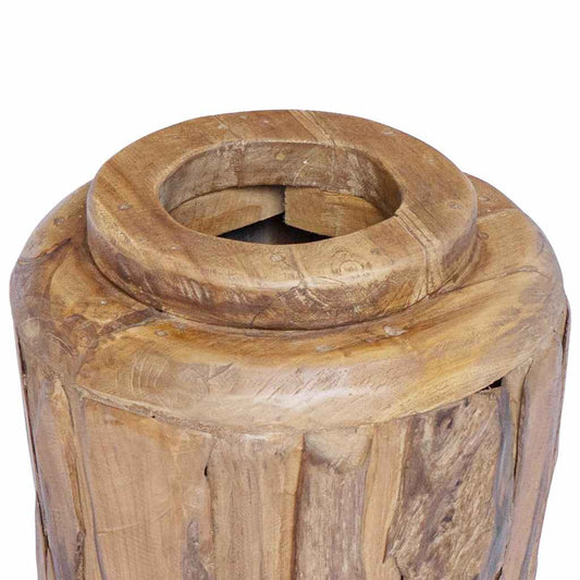 vidaXL Βάζο Διακοσμητικό 40 x 100 εκ. από Μασίφ Ξύλο Teak