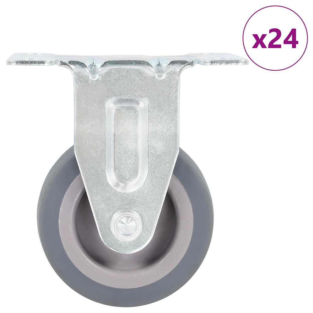 vidaXL 24 τεμάχια Σταθερές Ρόδες 50 χιλ.