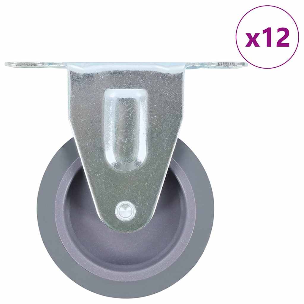 vidaXL Ρόδες Σταθερές 12 τεμ. 75 χιλ.