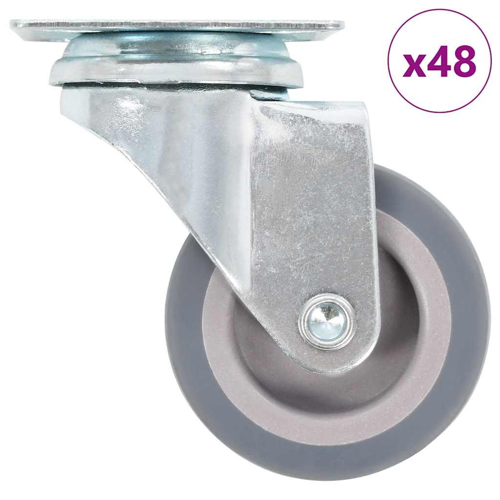 vidaXL Ρόδες Περιστρεφόμενες 48 τεμ. 50 χιλ.
