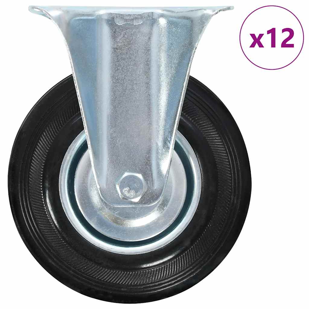 vidaXL Ρόδες Σταθερές 12 τεμ. 125 χιλ.