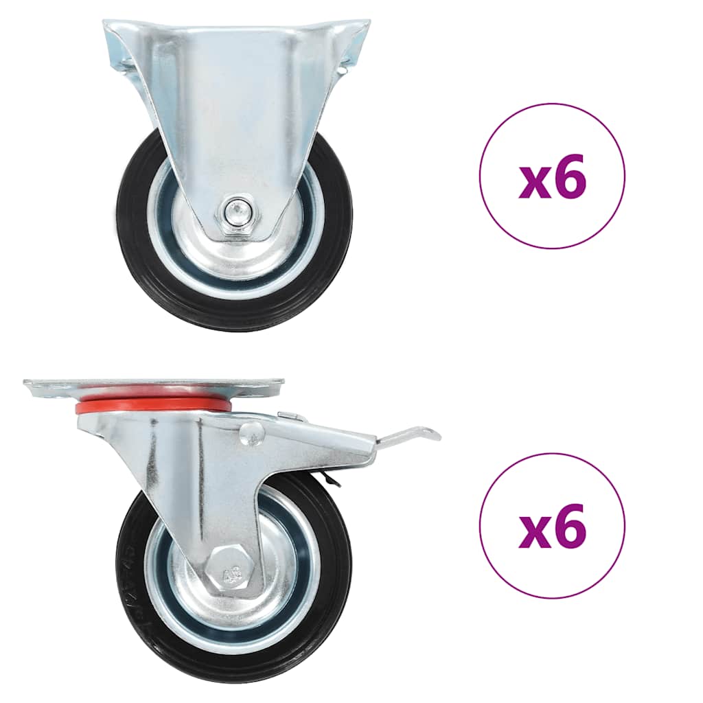 vidaXL Ρόδες 12 τεμ. 75 χιλ.