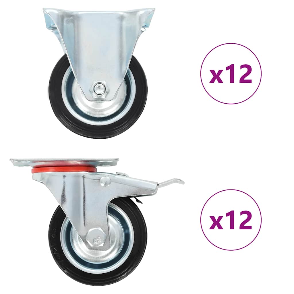 vidaXL Ρόδες 24 τεμ. 75 χιλ.