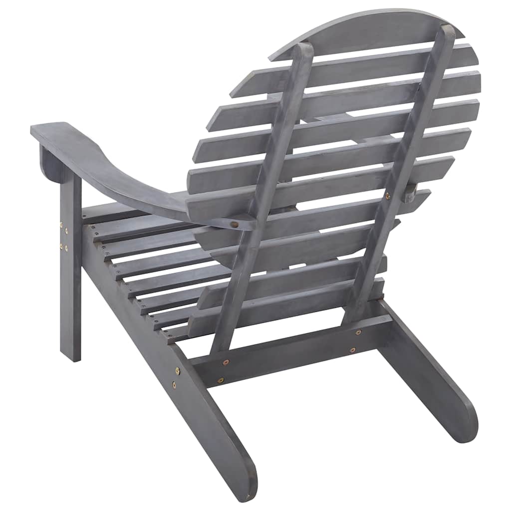 vidaXL Καρέκλα Adirondack Γκρι από Μασίφ Ξύλο Ακακίας