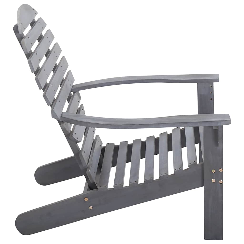 vidaXL Καρέκλα Adirondack Γκρι από Μασίφ Ξύλο Ακακίας