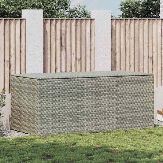 vidaXL Κουτί Αποθήκευσης Κήπου Γκρι 180x90x70 εκ. από Συνθετικό Ρατάν